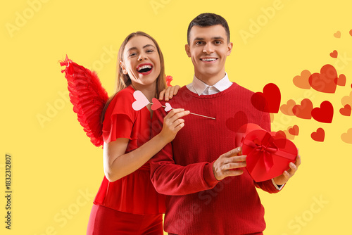 Young couple in love with g...