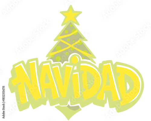 NAVIDAD en árbol.