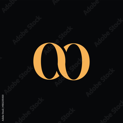 An eye catching monogram design with O and O letters intertwined in a vintage style great for luxury brand identity and logo
