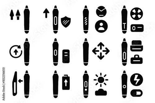 Tag change customization icons replacement pen vector mode interchangeable icon sensitivity mapping