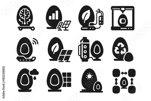 Autonomous vector fully capsule icon eco icons transparent expansion system relocation smart