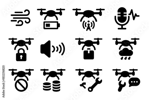 Icon distortion limitations vector microphone needs drone icons maintenance limits regulation restrictions