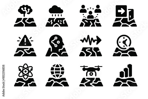 Holographic tracking hologram vector scaling icon crowd adaptive futuristic interactive mapping alerts