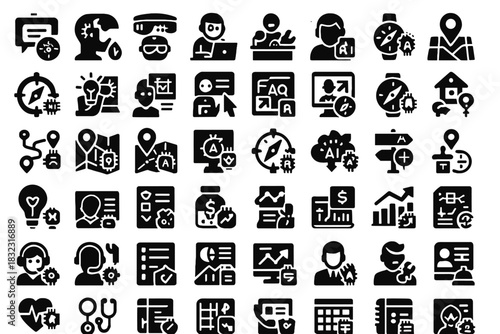 Navigation interaction vector adaptive haptic overlay integration calibration wireless ai collection icon