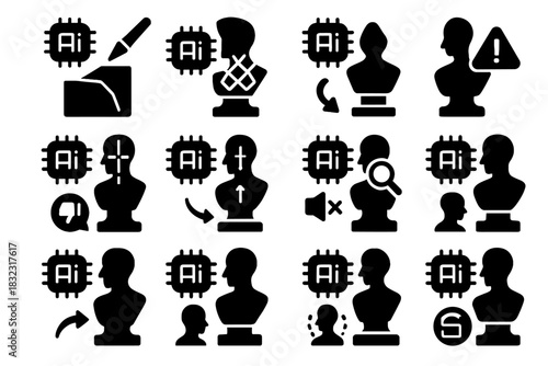 Inspection icons sculptor suggestion tuning icon prediction matching vector ai warning analyzer
