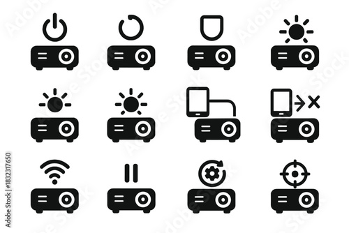 Start brightness vector streaming icon projector adjust update nano power focus calibrate