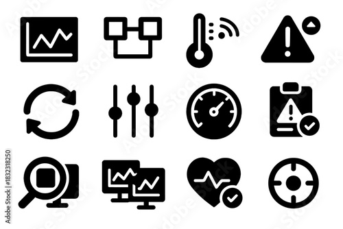 Icon digital dashboard history performance vector system twin live dial button icons