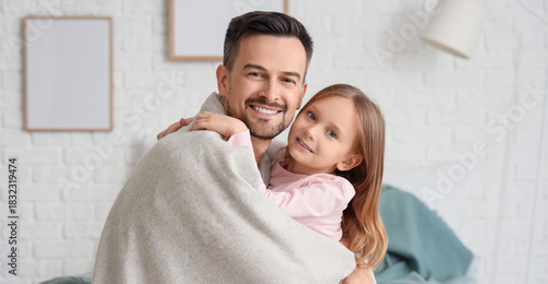 Cute little girl and her fa...