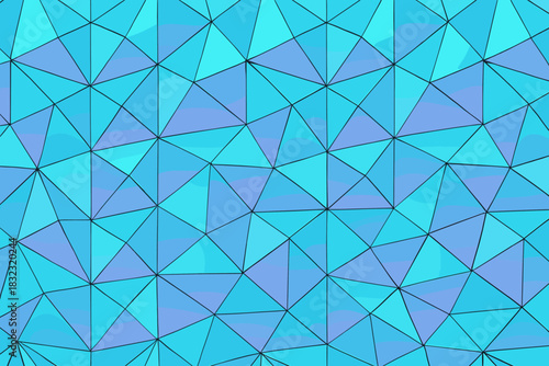 Blue abstract geometric pattern with triangular polygons