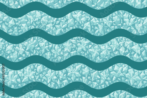 Abstract seamless wave pattern with icy crystal texture