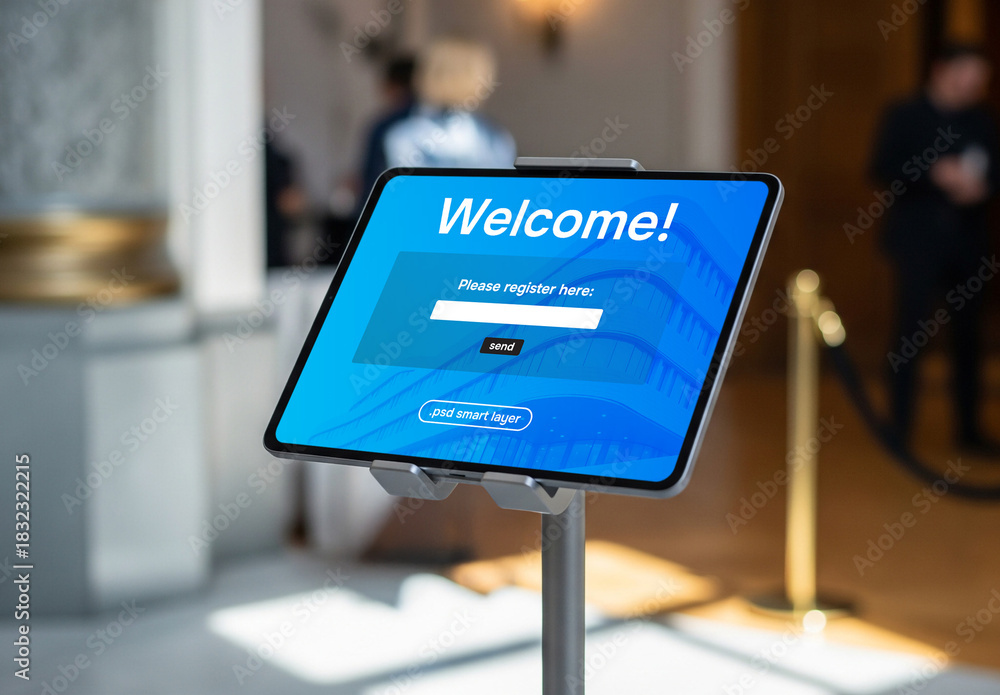Personal Registration Display Example A digital registration or information display mount Stock Template ...