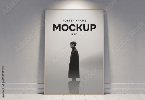 A poster frame against a wall