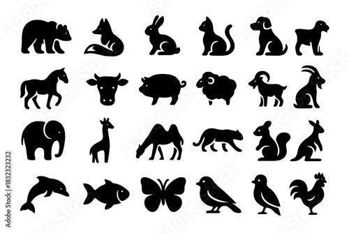 Icon set of hydrogen transport and solar‑powered drones