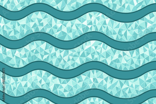 Seamless wave pattern with geometric ice crystal texture