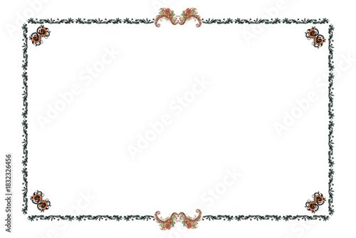 frame with giraffe vector design.