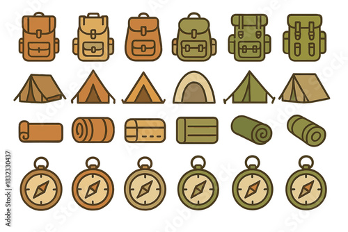 Explore nature with essential camping gear including backpacks, tents, and sleeping bags designed for outdoor adventures