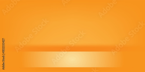 Yellow background studio with shine use for product shooting, Yellow empty room studio gradient used for background.