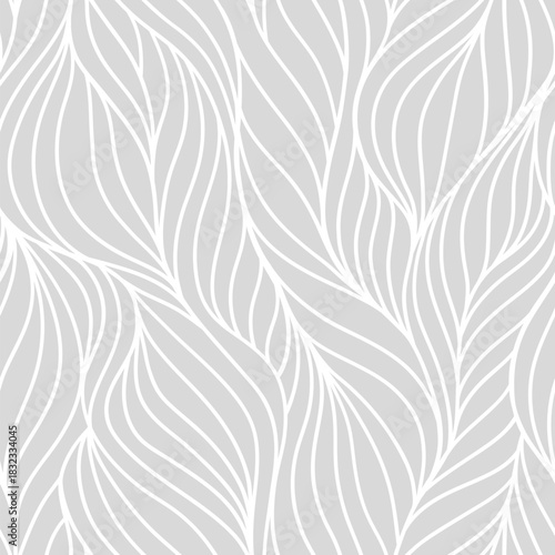 Seamless abstract wave pattern. Repeating texture. Yarn fibers design. Vector illustration