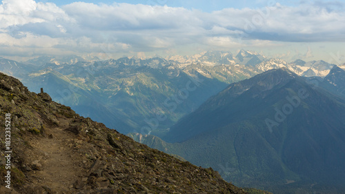 View of Caucasus Mountains in Arkhyz, Russia