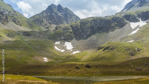 View of Caucasus Mountains in Arkhyz, Russia