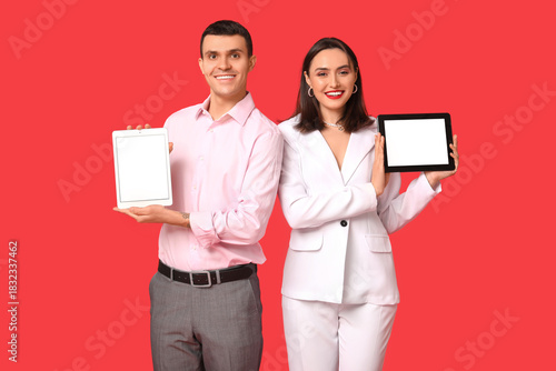 Young couple with tablet co...