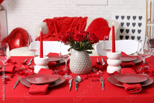 Festive table setting decor...