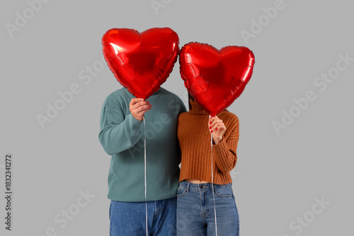 Lovely couple covering face...