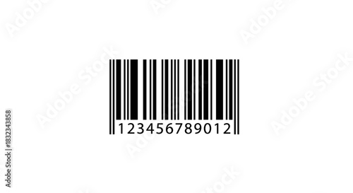 Generic product barcode for retail inventory management system efficient scanning technology isolated on white background