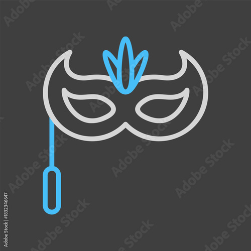 Christmas festive mask vector icon