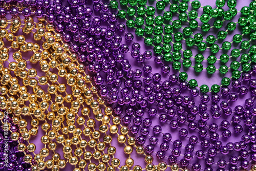 Colorful beads for Mardi Gr...