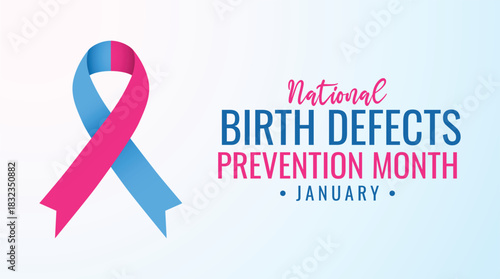 National Birth Defects Awareness Month design concept. Celebrated in January to raise awareness about birth defects, their prevention, and the support needed for affected individuals and families