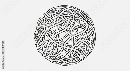 Abstract Tangled Lines Forming a Complex Spherical Design