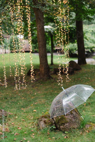 Coziness and style. Modern event design. European traditional wedding ceremony decoration and lounge zone in the restaurant before the reception.
