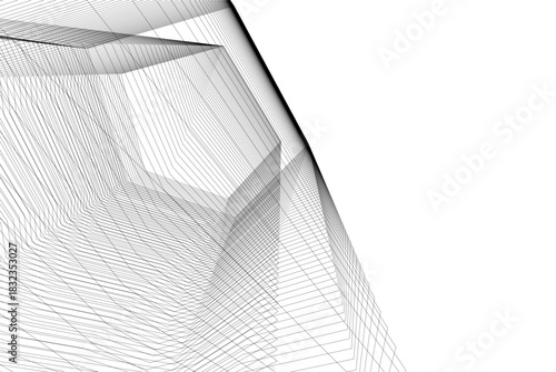 Abstract modern architecture, 3D rendering