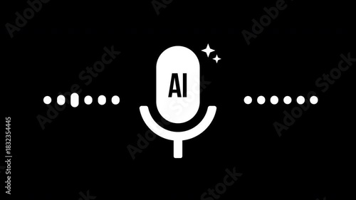 Ai voice generator. Ai Technology Audio Waveform. Transparent Background.
