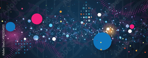 Futuristic medical background,  DNA strands, connected neural web