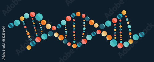Futuristic medical background,  DNA strands, connected neural web