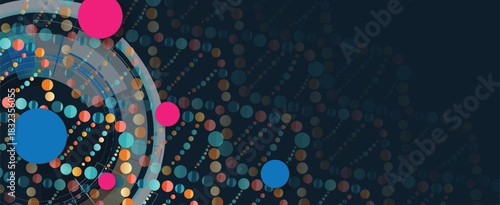 Futuristic medical background,  DNA strands, connected neural web