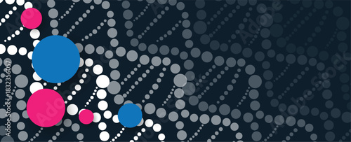 Futuristic medical background,  DNA strands, connected neural web