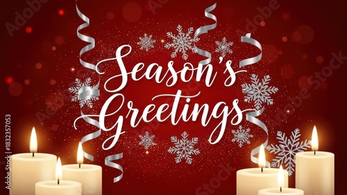 Warm Holiday Wishes and Festive Season's Greetings with Lit Candles