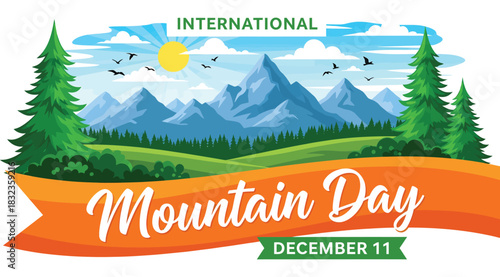 Celebrate International Mountain Day on December 11 with vibrant landscape art