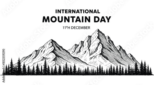 Celebrate International Mountain Day with this stunning landscape illustration