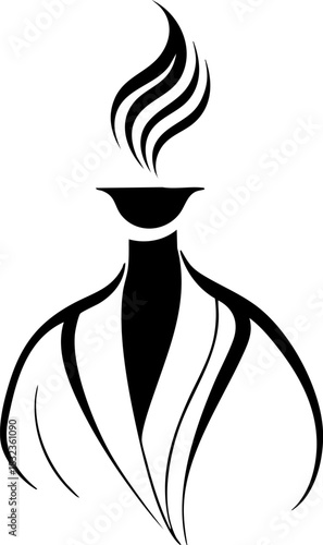 Minimalist Abstract Flame or Vase Design