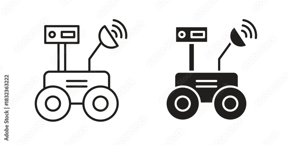 Photography Mars rover icon isolated vector Illustration