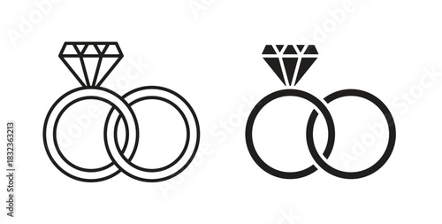 Marriage icon isolated vector Illustration. Vector pictogram for web and app