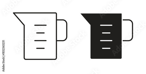 Measuring cup icon isolated vector Illustration. Vector pictogram for web and app