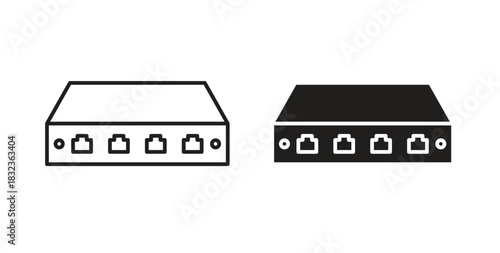 Network switch icon isolated vector Illustration. Vector pictogram for web and app