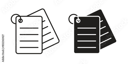 Notes icon isolated vector Illustration. Vector pictogram for web and app