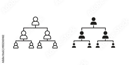 Organization chart icon isolated vector Illustration. Vector pictogram for web and app