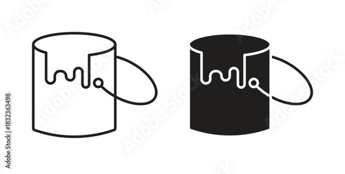 Paint bucket icon isolated vector Illustration. Vector pictogram for web and app
